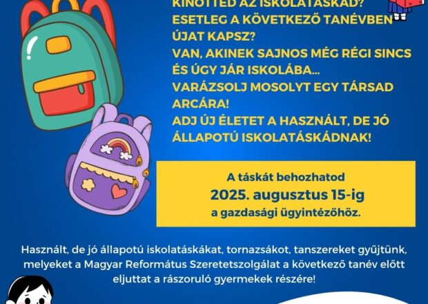 Iskolatáska-gyűjtő akció