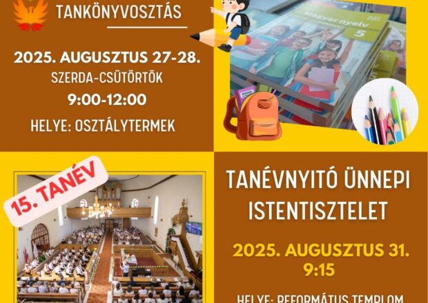 Tankönyvosztás – tanévnyitó