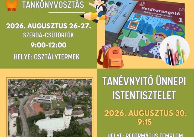 Tankönyvosztás – tanévnyitó