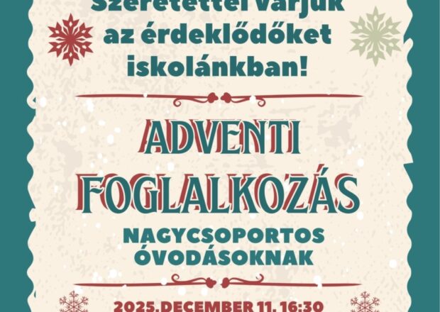 Adventi foglalkozás