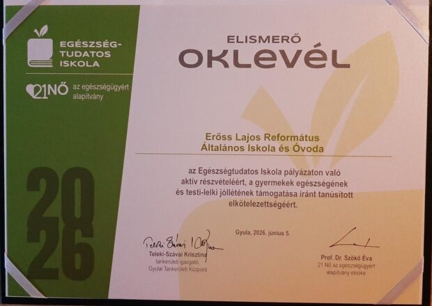 Elismerő oklevél