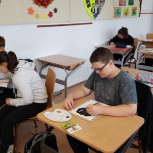 7.a osztály - Rajzórán