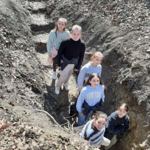 Farkasszigeti látogatás - talajszelvény megtekintése