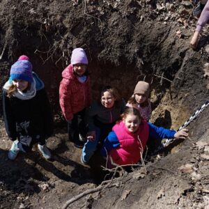 Farkasszigeti látogatás - talajszelvény megtekintése