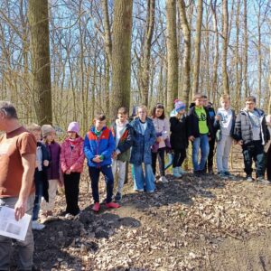 Farkasszigeti látogatás - talajszelvény megtekintése