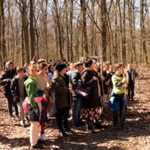 Farkasszigeti látogatás - talajszelvény megtekintése