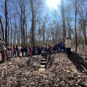 Farkasszigeti látogatás - talajszelvény megtekintése