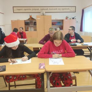 8.a osztály - Mikulásos foglalkozás