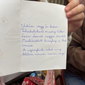 7.a osztály Adventi ajándékozás