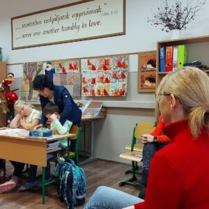Óvónénik látogatása az első osztályban